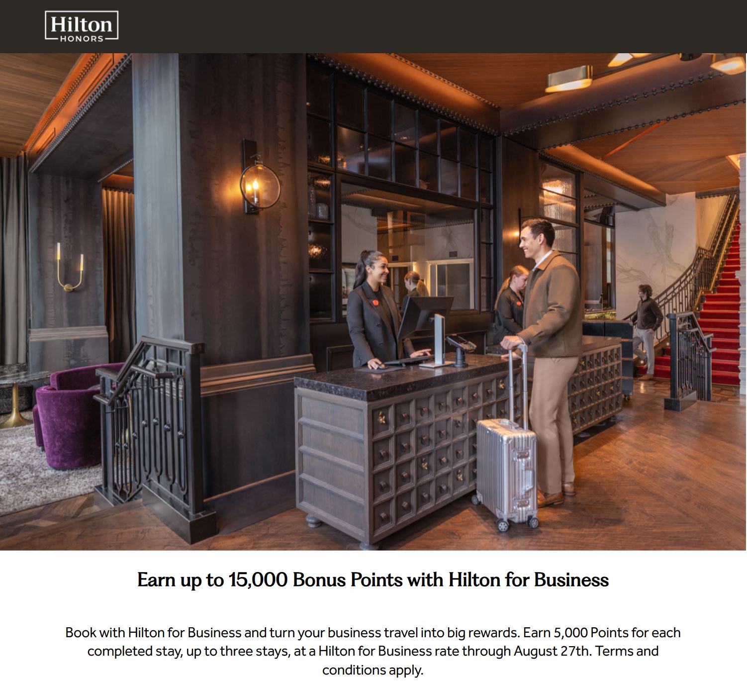 Hilton for business promo